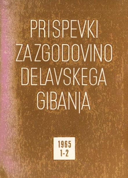 A Chronological Overview of the Historical Events of the Workers’ Movement in Slovenia 1918-1929 Cover Image