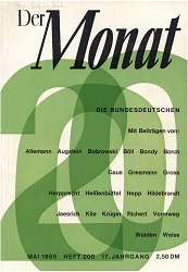 THE MONTH. Year 17, 1965, Issue 200 Cover Image