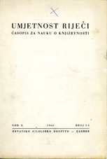 Contribution to Interpretation of Kranjčević's Poem "Naš čovo" Cover Image