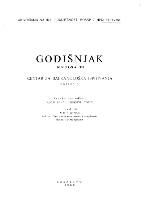 Considerations of Necropoles of Mala Kopašnica – Sase Cover Image