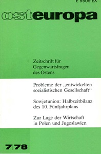 Die "entwickelte sozialistische Gesellschaft" als Lern- und Erziehungsgesellschaft