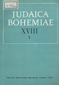 Acquisitions to the Collections of the State Jewish Museum in Prague in the Years 1976-1980 Cover Image