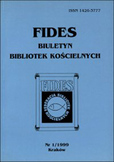 Archives and church libraries in Polish publications: bibliography materials continued Cover Image