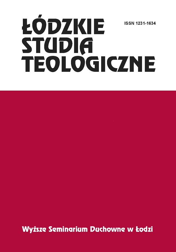 Report on the activities of the Theological Institute in Łódź in the academic year 1993/94 Cover Image