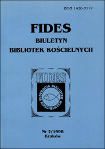 Collection and supplementation of book collections in church libraries in Poland Cover Image