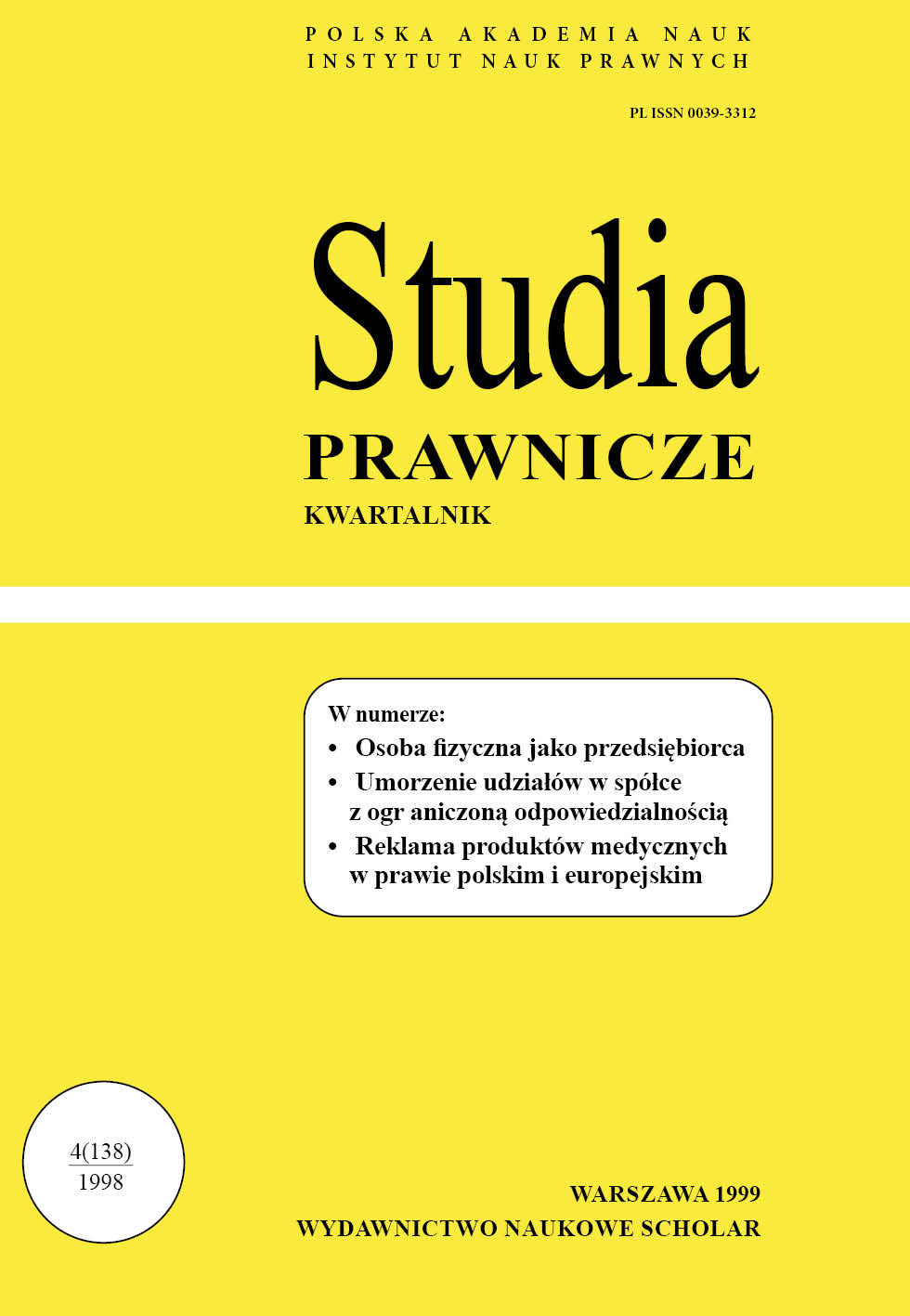 Advertising of medical products in Polish and European law Cover Image