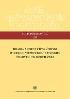 Catholicism and Cieszkowski. Pseudo-philosophical controversy Cover Image