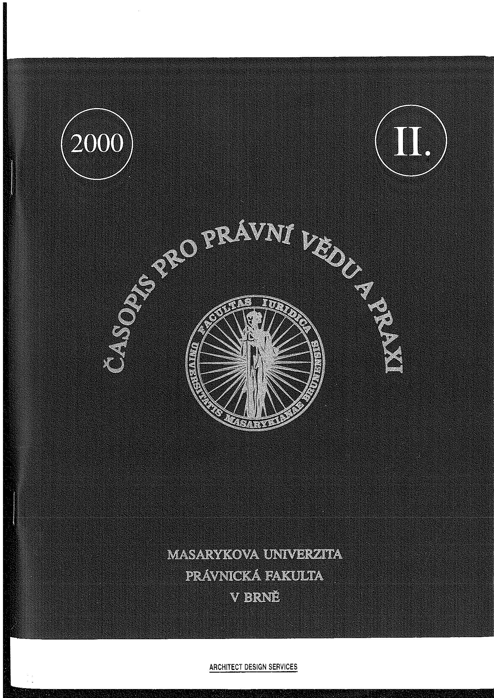 Right to privacy according to the Constitution of the Slovak Republic Cover Image