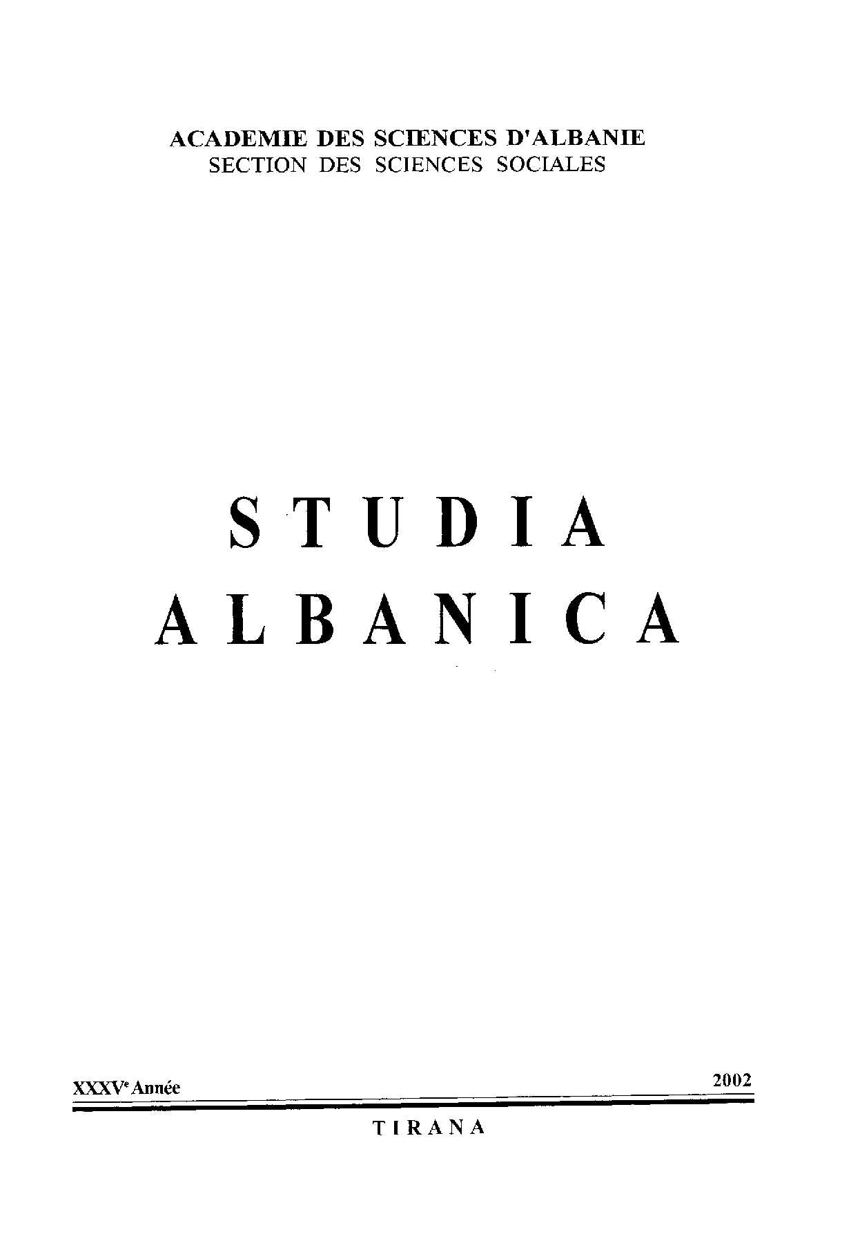Le Romantisme Albanais dans le Contexte Balkanique et Europeen