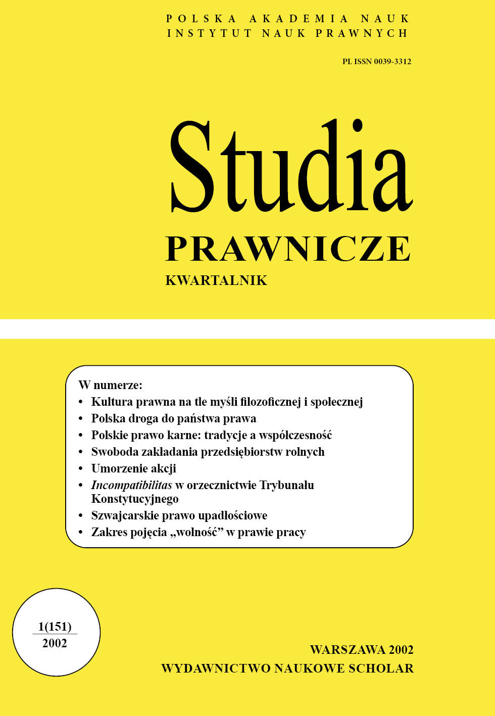 Should Swiss bankruptcy law be a model for the Polish legislator? Cover Image