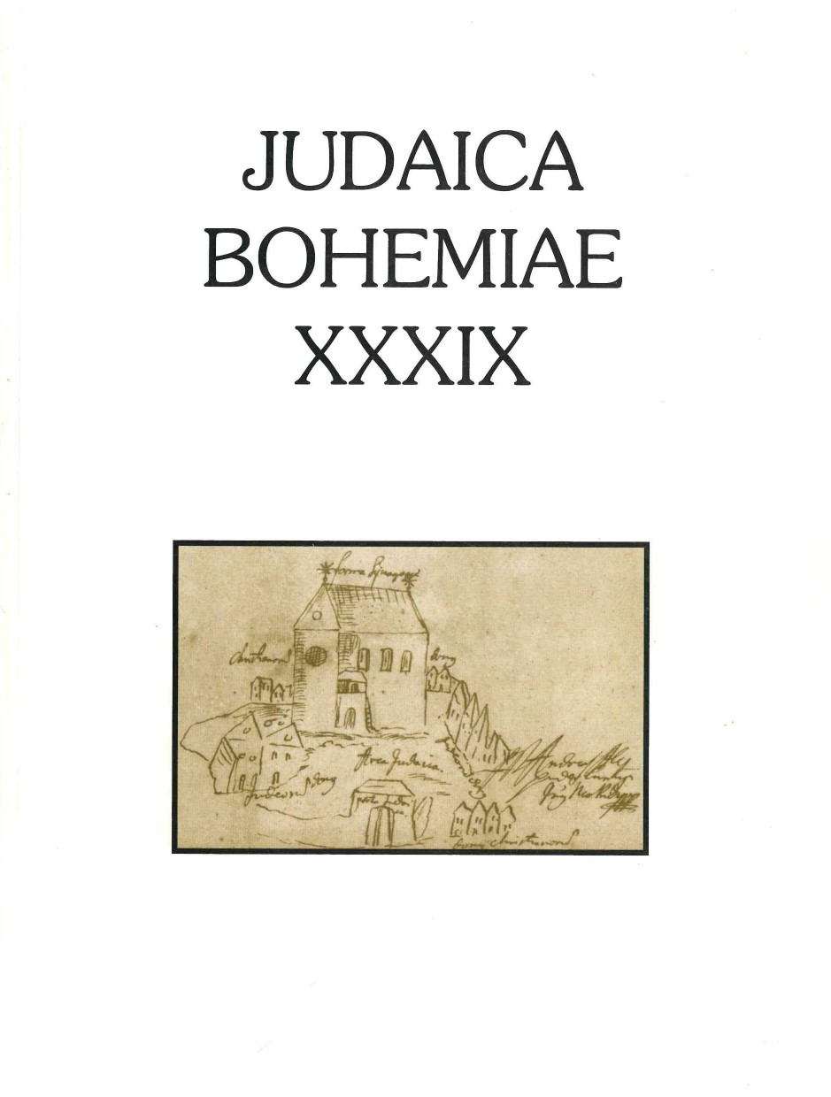 The Jewish Museum in Prague – 2003 Annual Report Cover Image