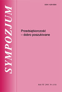 Small and medium-sized enterprises in the development of socio-economic Polish after 1898 years Cover Image