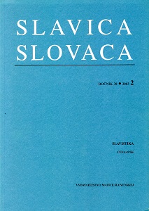 The work by Ľ. Štúr "Nárečja slovenskuo alebo potreba písaňja v tomto nárečí" in the current context of Slávie studies Cover Image