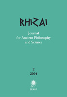 New Books on Ancient Philosophy and Science from the Region of Southeast Europe (2002–2004) Cover Image