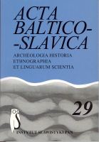 The attempt to establish the place of the so-called "simple language" in the system of linguistic communication of the Poles living Latvia. (Latgalia) Cover Image