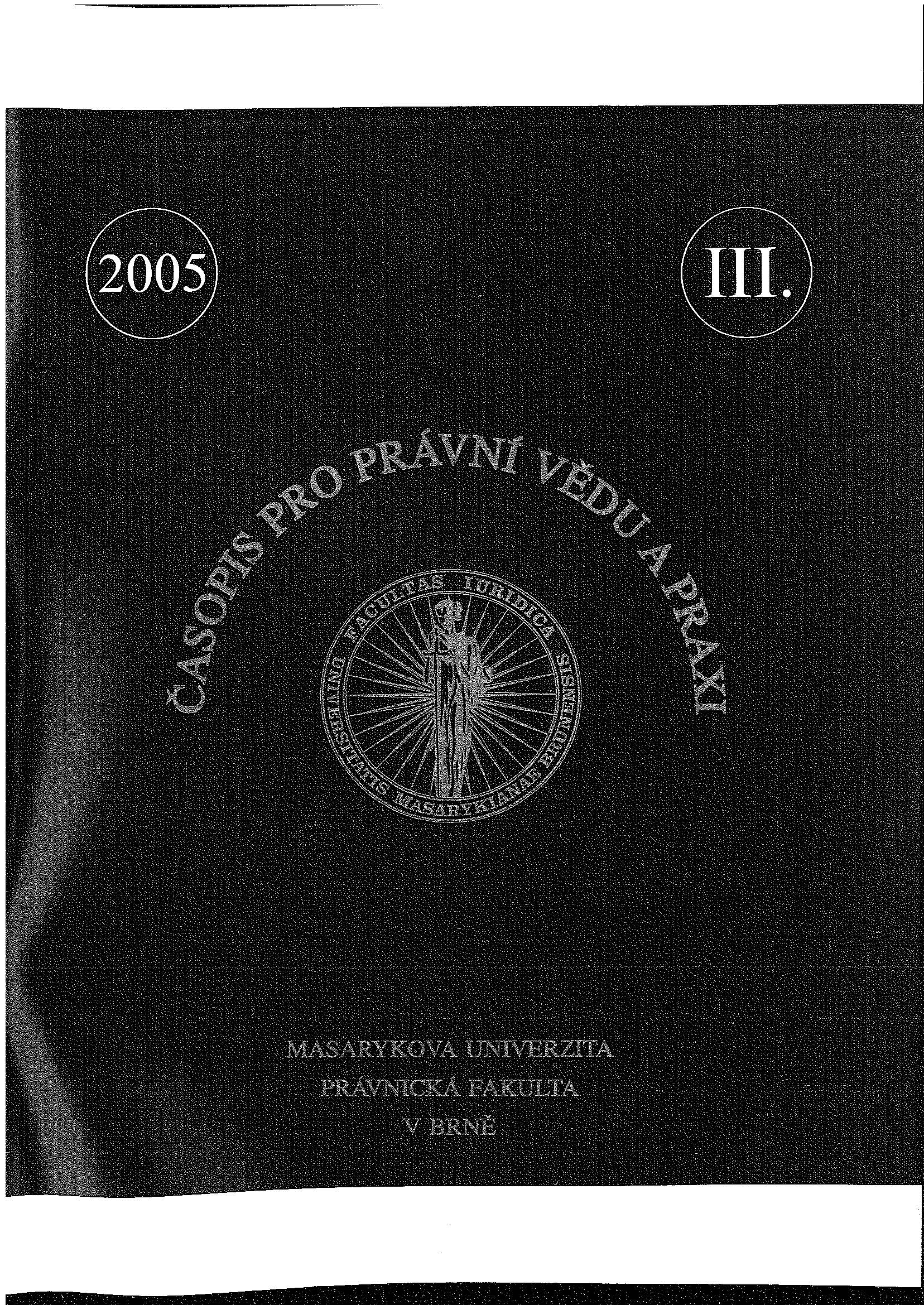 Alternations in the subjects and contents of the commercial law obligations in the legal order of the Slovak Republic Cover Image