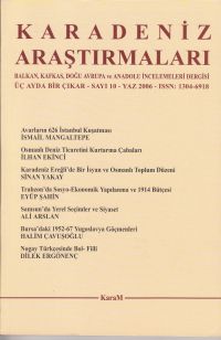 Trabzon Vilayetinin Sosyo-Ekonomik Yapılanmasının 1914 Yılı Özel İdare Bütçesindeki Yansımaları