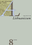 Aštuntasis Ehrenreicho Weismanno Lexicon bipartitum leidimas (1725) – Pilypo Ruigio žodyno (1747) vokiečių– lietuvių kalbų dalies registro šaltinis