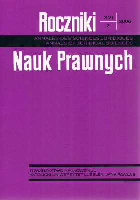 Report on the Jubilee of the 25th Anniversary of the Reactivation of Law Studies at the John Paul II Catholic University of Lublin, Lublin 19-20 May 2006 Cover Image