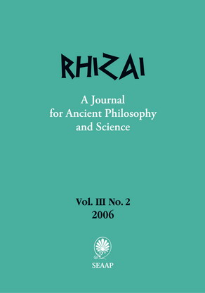 New Books on Ancient Philosophy and Science from the Region of South-Eastern Europe (2006) Cover Image
