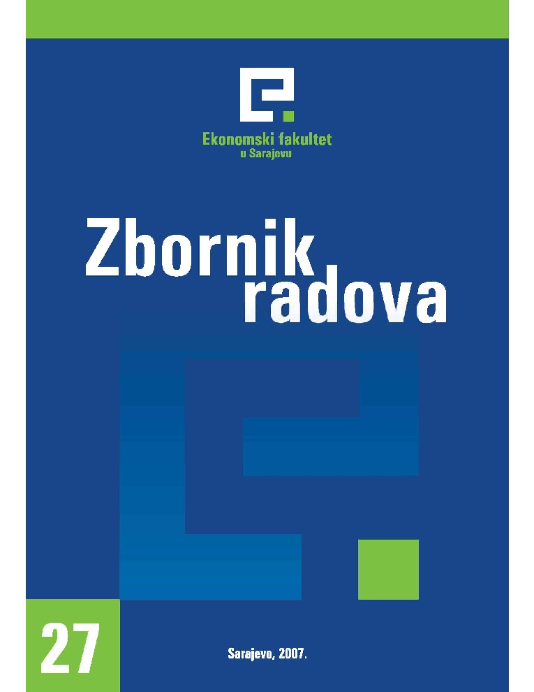 Labor market with focus on banking sector of Bosnia and Herzegovina Cover Image