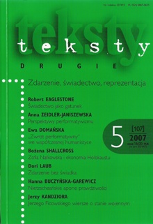 The Uncanny Soap: Zofia Nałkowska and the economy of the Holocaust (trans. Kinga Maciejewska) Cover Image