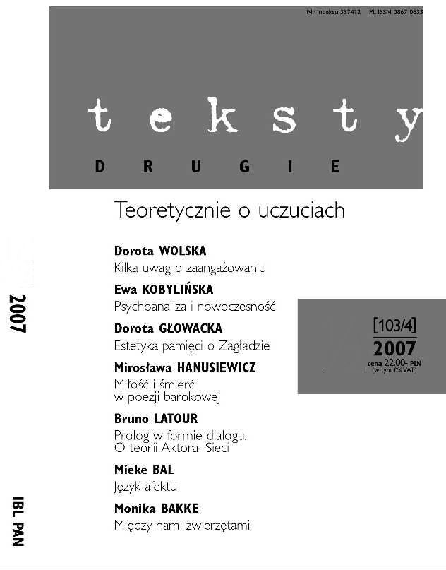Some remarks on a poetic dialogue between Tadeusz Różewicz and Adam Czerniawski Cover Image