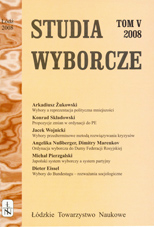 THE ELECTIONS EXECUTED AHEAD OF TIME IN EAST-CENTRAL EUROPE AS THE METHOD THE SOLUTIONS  OF POLITICAL CRISIS Cover Image