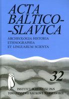 Baltic heritage in Western Belarus: new historic and linguistic data about Oboltzy Cover Image