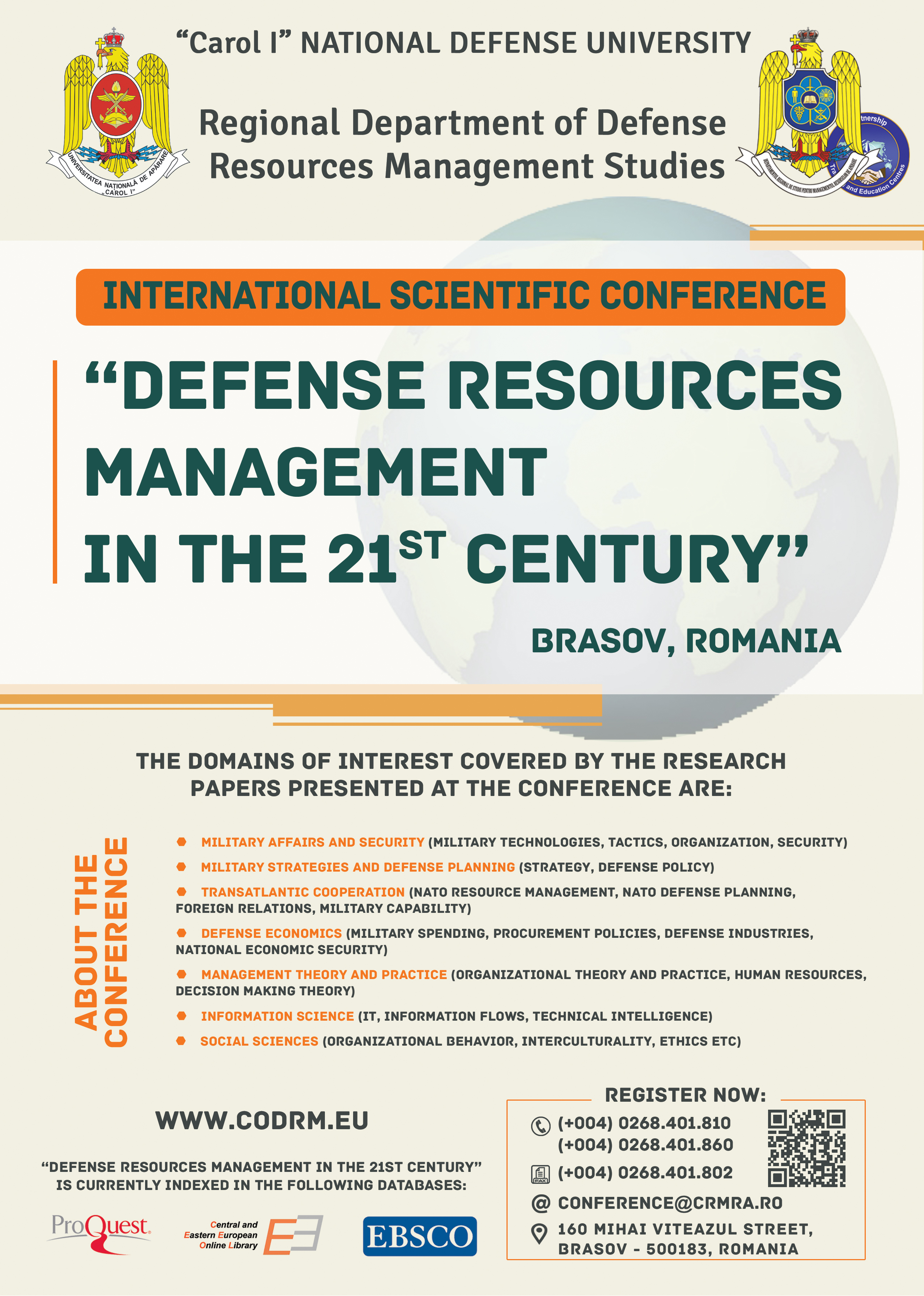 THE MAIN QUANTIFICATION INDICATORS OF THE IMPACT OF THE INTEGRATED DEFENSE RESOURCES MANAGEMENT UPON ACCOMPLISHMENT OF THE INTERNATIONAL MILITARY MISSIONS Cover Image