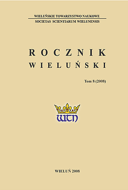 Admission to the municipal law in Wieluń in the years 1760-1793 Cover Image