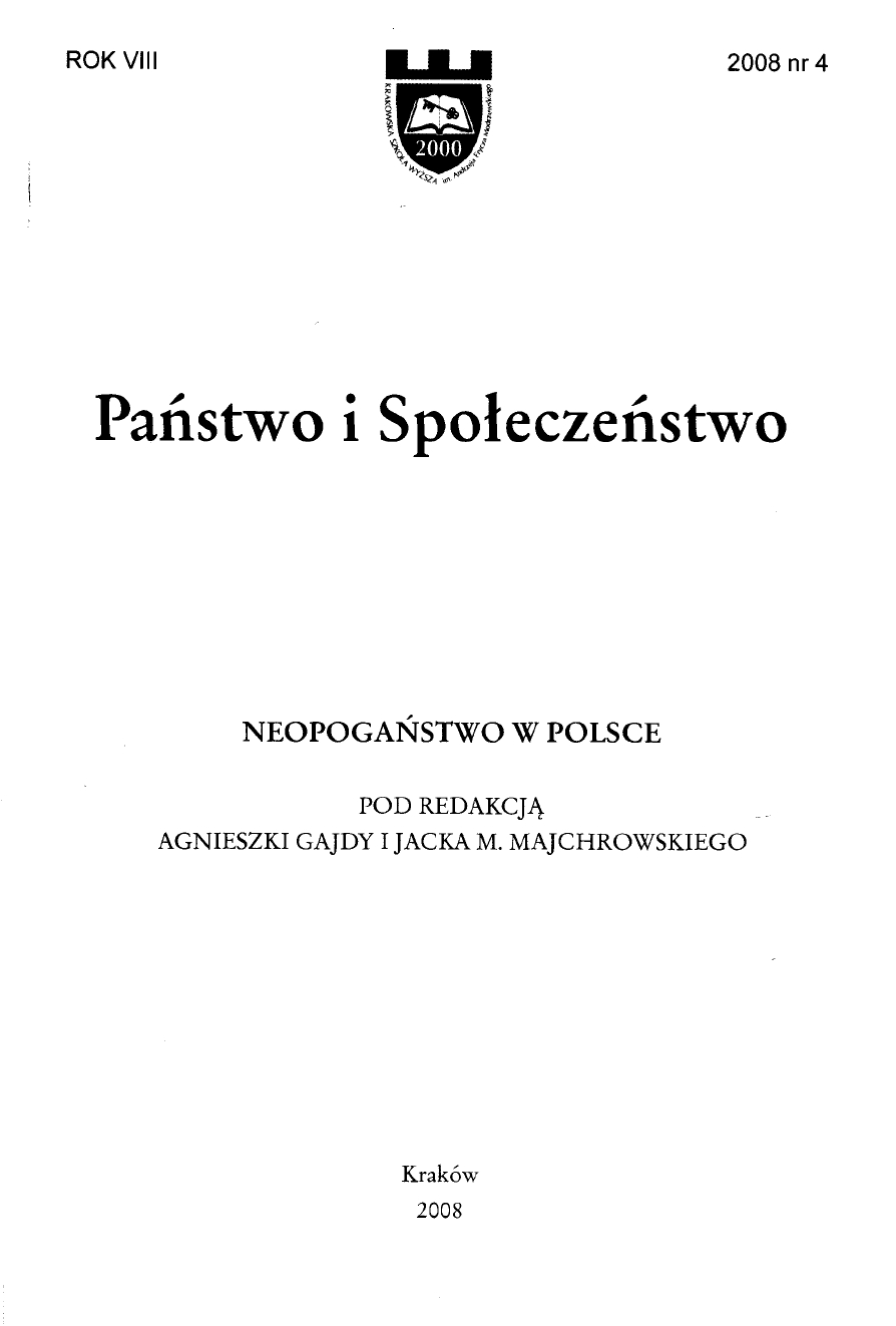 A vision of the political life of contemporary neopagan communities in Poland Cover Image
