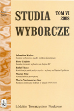 Electoral system and the Polish model of democracy Cover Image