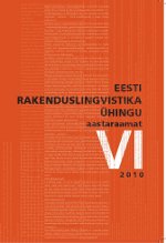 On psycholinguistic reality of some word order patterns of Estonian Cover Image