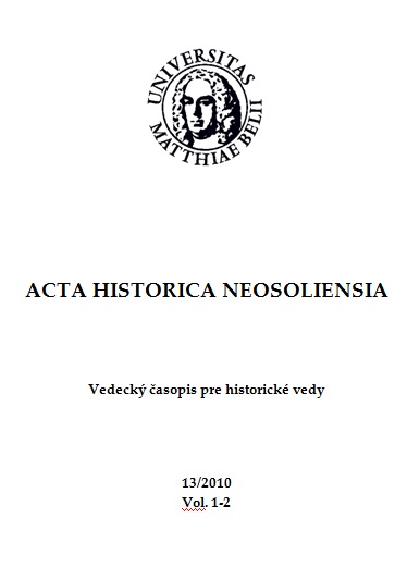 The contradiction between collective memory of the Slovaks and history of the Slovakia Cover Image