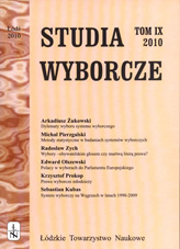 DILEMMAS OF CHOOSING ELECTORAL SYSTEM IN CONTEMPORARY DEMOCRACIES – CONTEXT OF ELECTORAL LAW TO THE POLISH PARLIAMENT Cover Image
