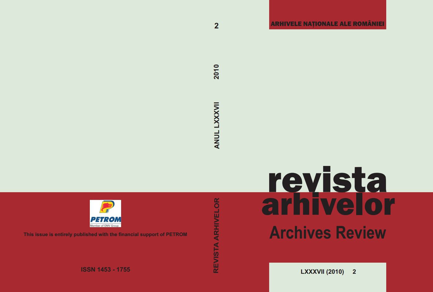 A Short Review over the Evacuation of the Administrative Archives of Caliacra and Durostor Counties Following the Cession of Southern Dobrudja in 1940 Cover Image