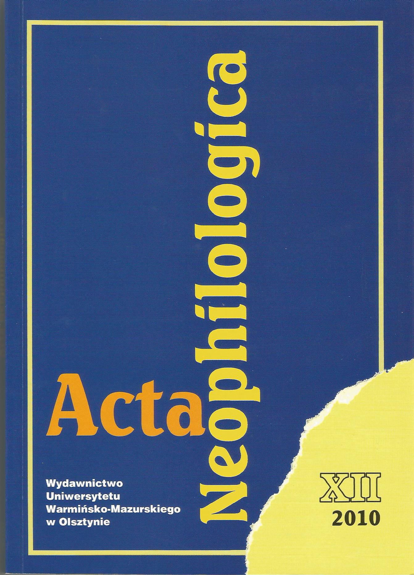 Mental Spaces in the Poetry of Inna Lisnianskaya and Wisława Szymborska (on the Basis of Books of Poetry: 
Иерусалимская тетрадь and Tutaj) Cover Image