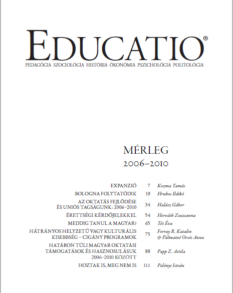 Social Equality vs Cultural Identity: An analysis of the Gypsy/ Roma educational policies of the Hungarian government, 2002–2010 Cover Image