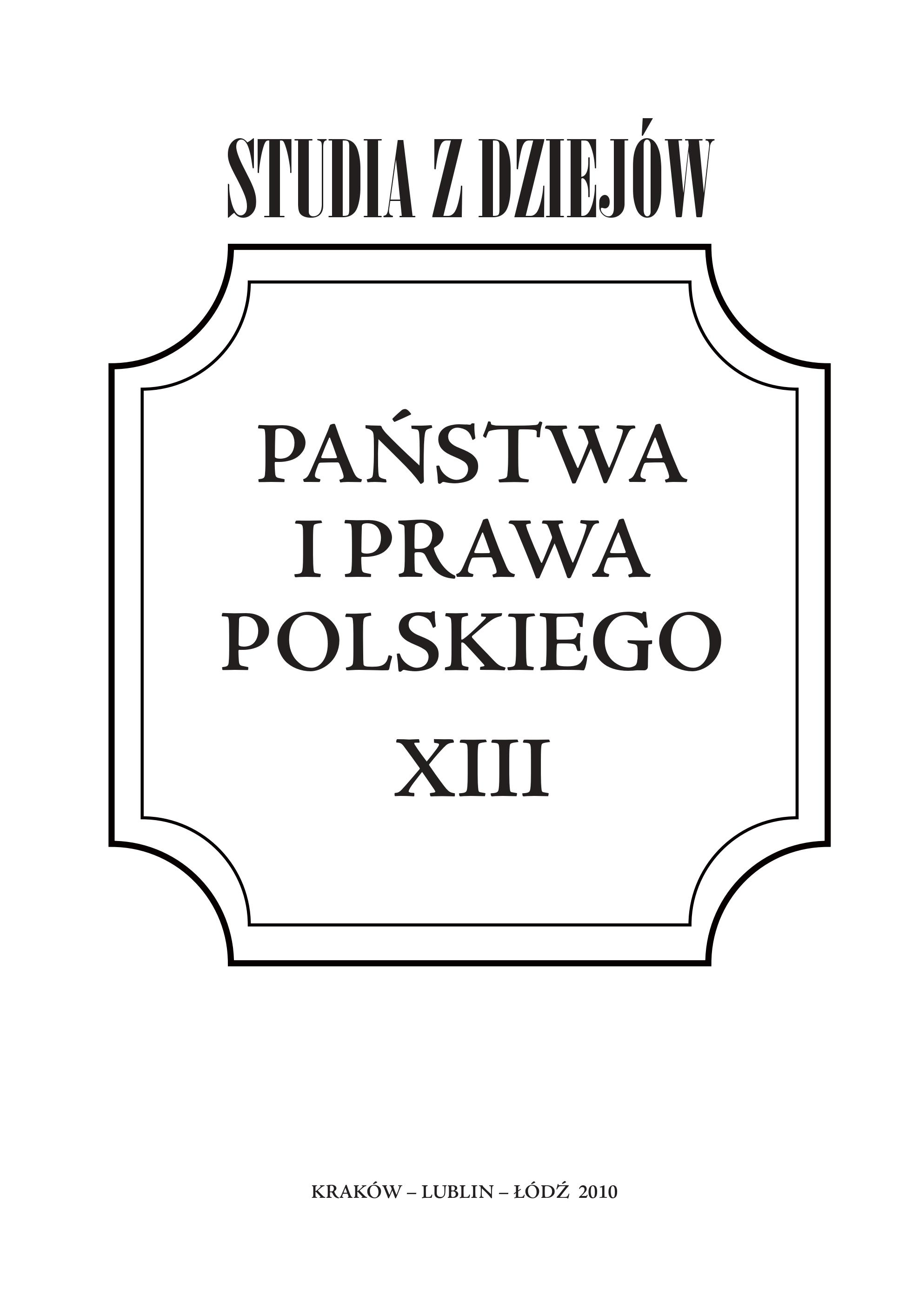 Construction of incitement and aiding in the work on the Polish criminal code of 11 July 1932. Cover Image