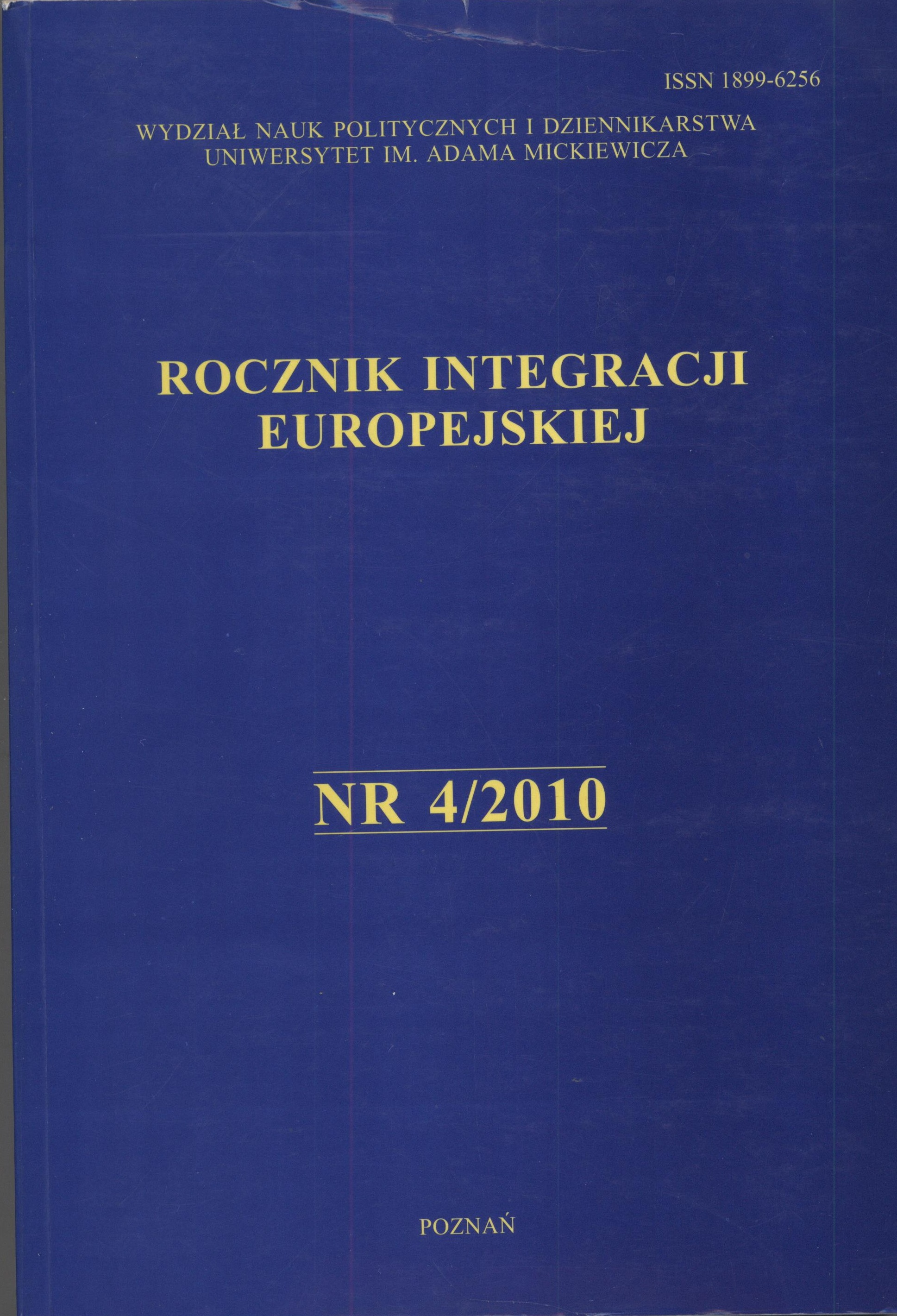 Civil Missions of the European Union, ed. Beata Przybylska-Maszner, Wydawnictwo Naukowe WNPiD UAM, Poznań 2010, ss. 312. Cover Image