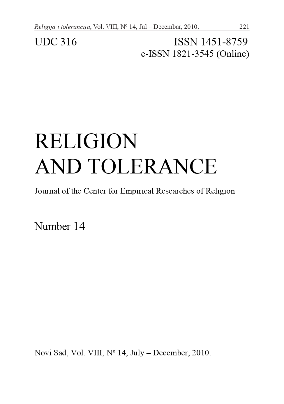 RELIGIJA, MEDIJI I KULTURA: MEDIJIZACIJA RELIGIJE ILI RELIGIZACIJA MEDIJA