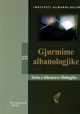 ABOUT SCIENTIFIC CRITICISM AND DISCUSSIONS ON ALBANIAN LANGUAGE ORTHOGRAPHY Cover Image