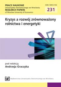 Impact of economic crisis on the economic situation in polish agriculture Cover Image