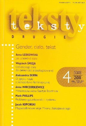 "Kręgi obcości", a double coming-out. Michał Głowiński's autobiographical project Cover Image