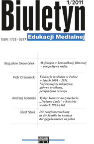 Mediumistic education in poland in years 2008 – 2011. Most important initiatives, main problems, prospect of evolution Cover Image