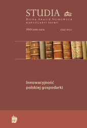 Innovation of the Polish economy in the international perspective. Cover Image