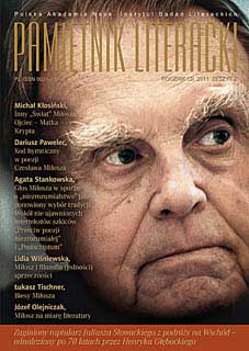“To Let Me Finally Say...” A Portrait of a Poem with Czesław Miłosz in the Background Cover Image