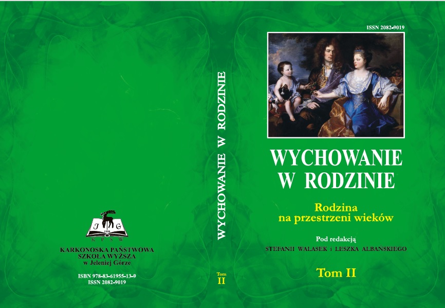 Cracow Families' Legacies and Endowments for Children and AdultsWelfare in the Second Half of the19 Century Cover Image