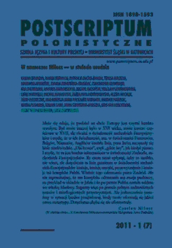 Rhythmic Whispers of Daimonion. A Medium-Like Function of Czesław Miłosz's Poetry Cover Image